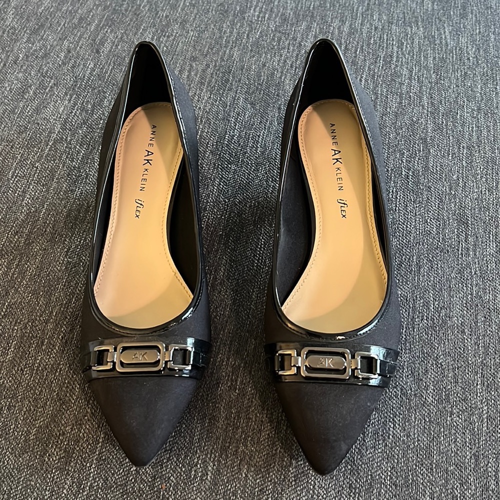 Anne Klein I flex Mandisa Black dress shoes 10 M